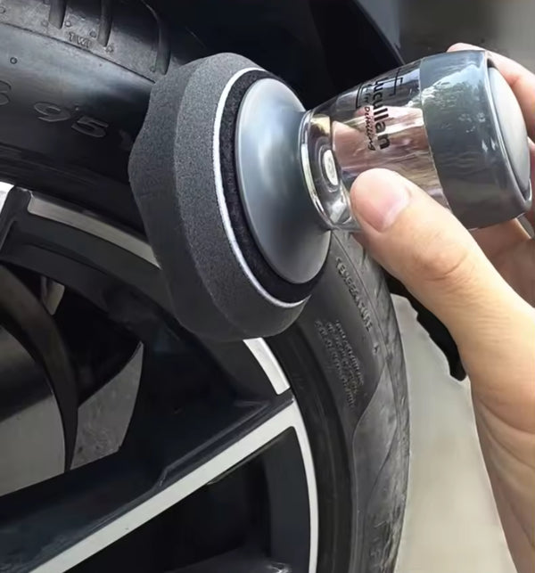 All-in-One Tire Shine Applicator Wax Dispense Sponge Kit For Tire Dashboard Plastic Dressing